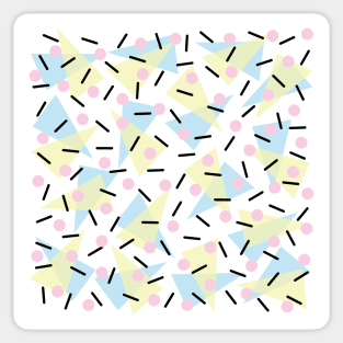 Confetti Memphis Party Pattern Sticker